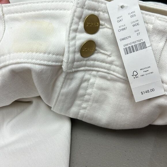 J. Crew CH889 /ch887 white slim-wide jean with stacked buttons NWT - Picture 11 of 11